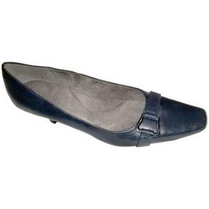 Aerosoles Womens Dimocracy Black Slip On Square Toe Spool Pump Heels Size 7.5 M